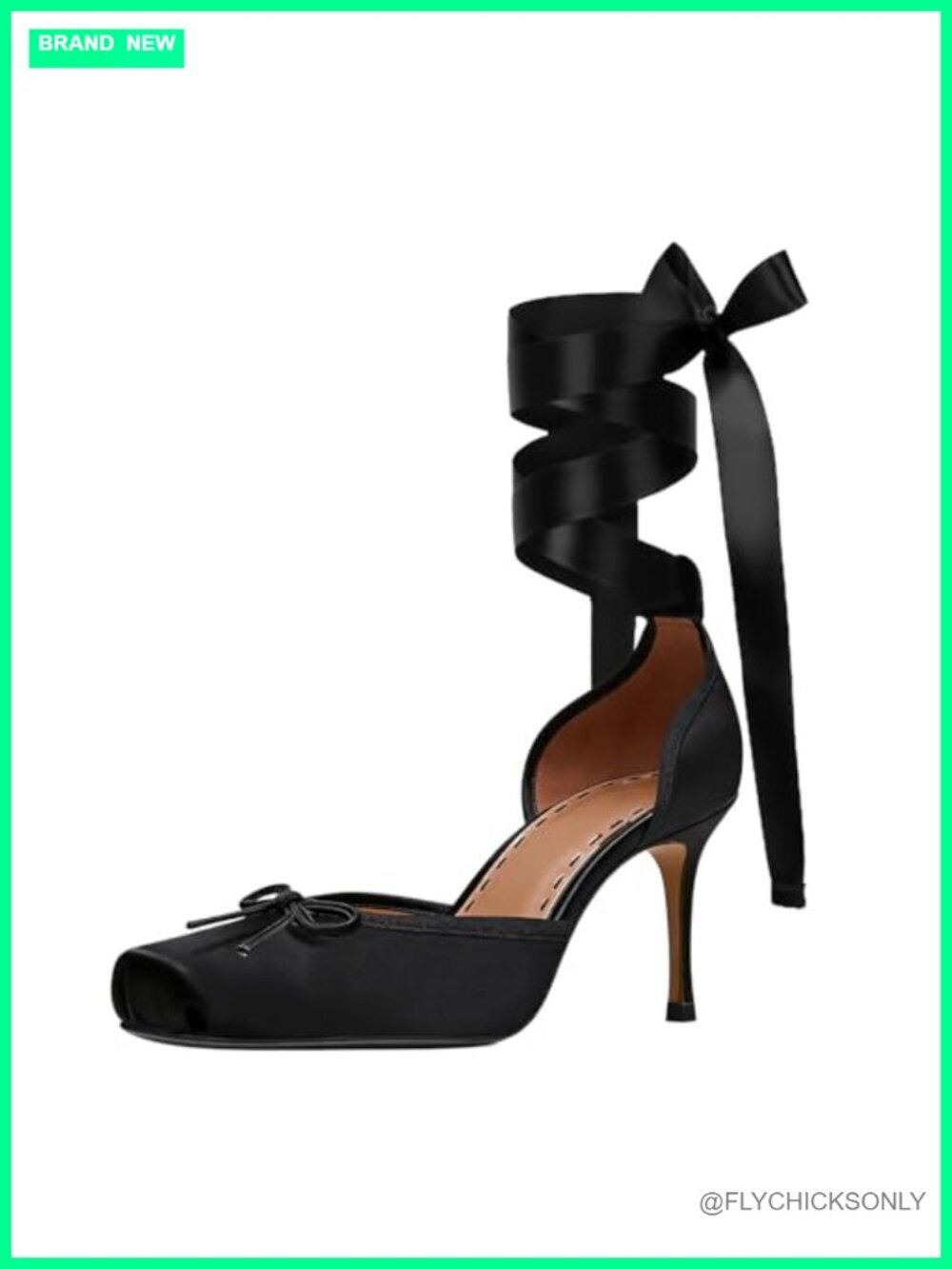 Satin Square Toe Stiletto Heeled Sandals Lace Up Ankle Strappy Women Heels